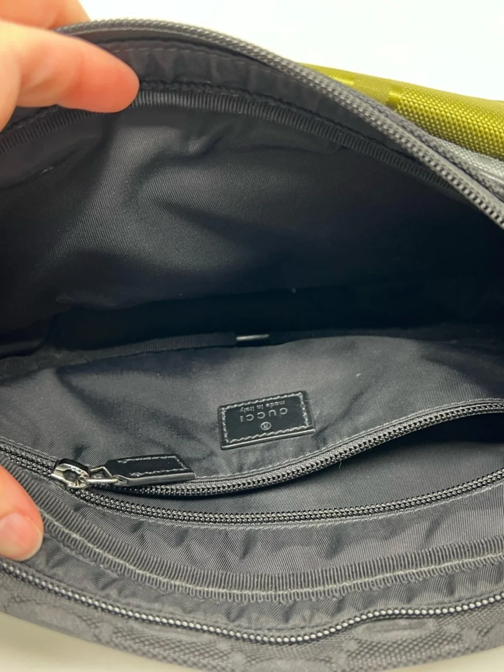 Gucci Men's Green Match Medium Gg Crossbody Bag